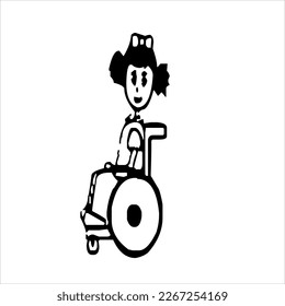 girl in doodle vector art style