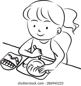girl drawing