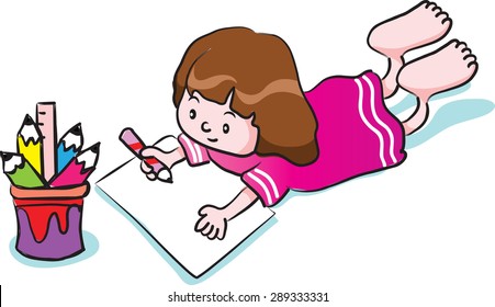 girl drawing 