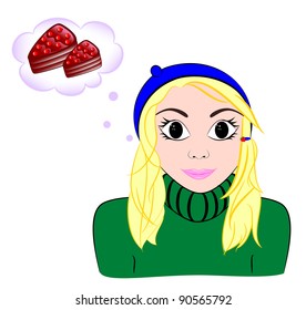 girl dreams of cake