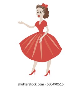 girl in a dress