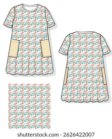 girl dress design. pattern design, fashion and more