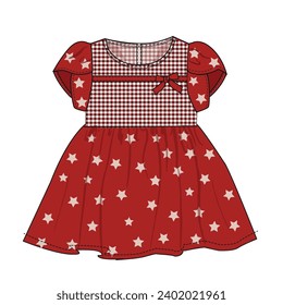 Girl dress graphic design. Kids dress graphic design and more