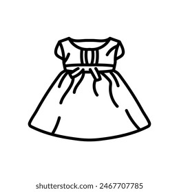 Girl Dress Isolated Icon, Vector Illustration