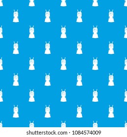 Girl dress pattern vector seamless blue repeat for any use