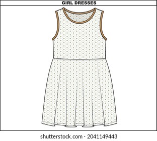 Girl Dress with print Illustration