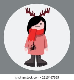 girl dressed as a deer for halloween