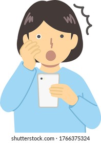 Girl dressed in light blue / surprised