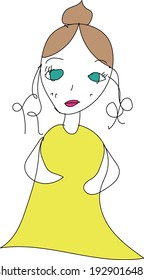 Girl dressed up at a party