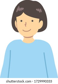 Girl dressed / standing in light blue