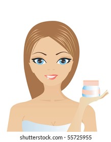 Girl during her spa session