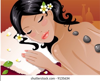 Niña durante su sesión de spa