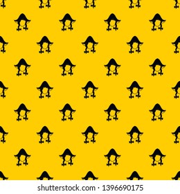 Girl dutch pattern seamless vector repeat geometric yellow for any design