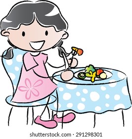  Girl eating