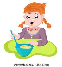 Girl Eating Cereal