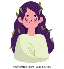 Girl And Ecology Conscience Icon