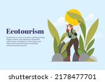 Girl in Ecotourism and Exploring Nature