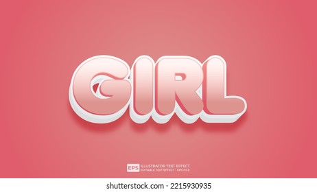 Girl Editable Text Effect Font