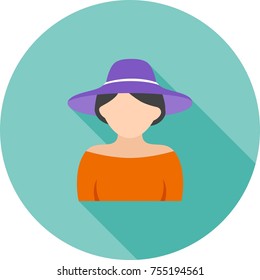 Girl in Elegant Hat