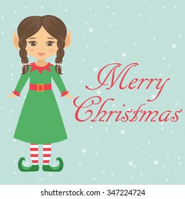 girl elf with braid with text