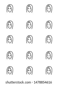 girl emoticon or smile icon for user interface