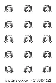 girl emoticon or smile icon for user interface