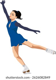 the girl is engaged in figure skating sport