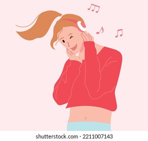 Girl Enjoy Listening to Music