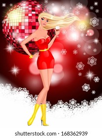 Girl in evening dress