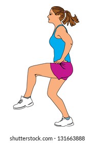 Girl of exercises