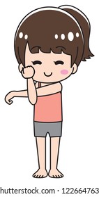 A girl exercising
