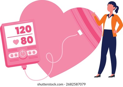 The girl explained that a normal blood pressure reading typically falls within a healthy range, such as 120-80 mm Hg. 