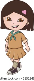 Girl Explorer Walking