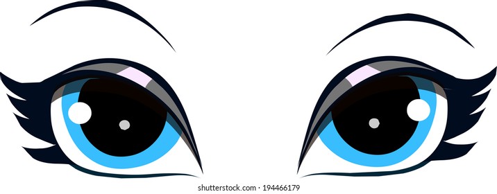 Girl Eyes Stock Vector (Royalty Free) 194466179 | Shutterstock