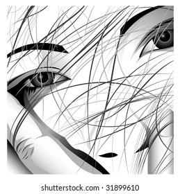 Girl face close up