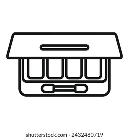 Girl face cosmetics icon outline vector. Aloe care bio. Package makeup