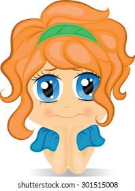 Girl face emotion