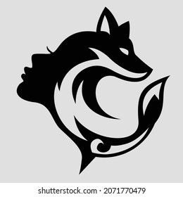 girl face with fox logo