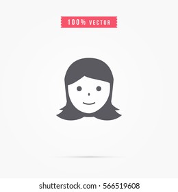 girl face icon 