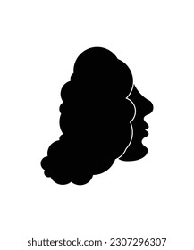 girl face illustration, vector best flat icon.