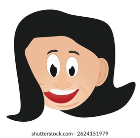 Girl face isolated. vector illustration
