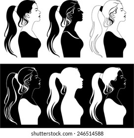 girl face in profile