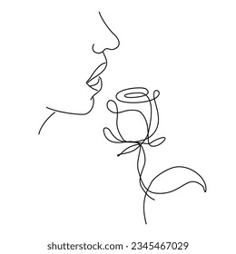 girl face, rose, print, unique vector image, illustration, vector graphics, beauty, icon