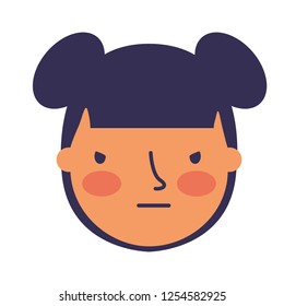 girl face sad expression gesture
