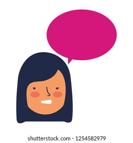 girl face sad speech bubble