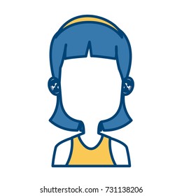 Girl faceless cartoon