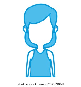 Girl faceless cartoon