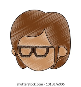 girl faceless with glasses icon vector illustration graphic design