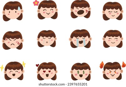 Expresión femenina , archivo vectorial