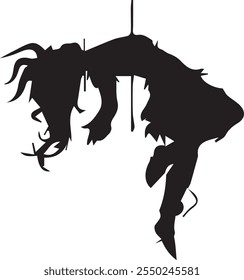 A girl falling from the sky, illustration vector art